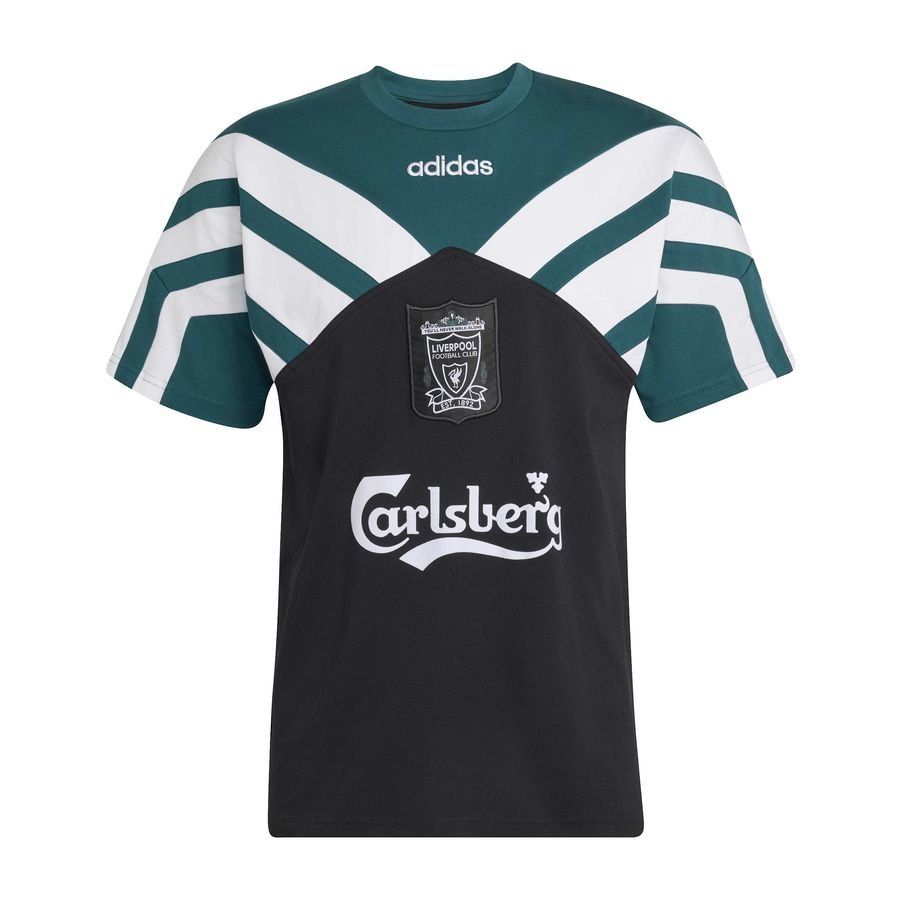 Liverpool T-Shirt Bringback 1995/96 - Black/Rich Green/White - Men's-SoccerKits Hub | Buy Soccer Jerseys Online